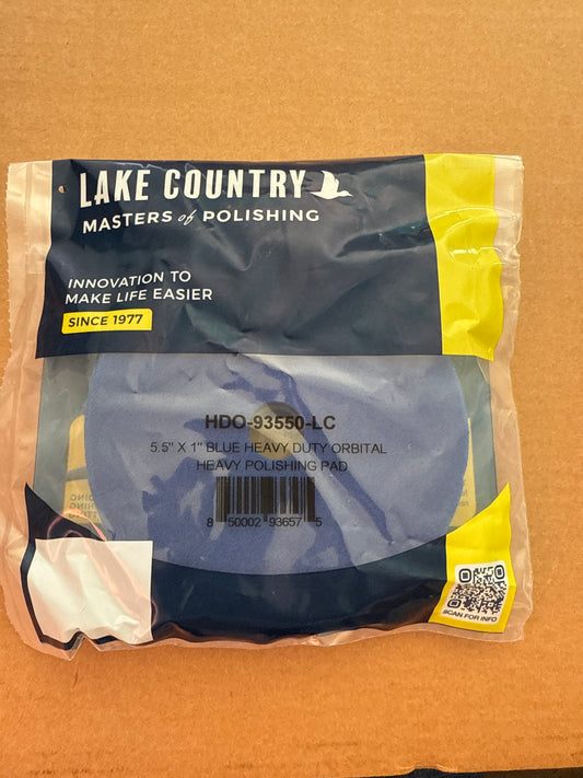 Lake country hdo Blue 5.5” heavy duty orbital heavy polishing pad 5” plate