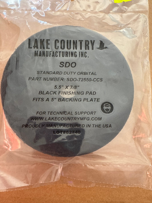 Lake country sdo 5.5 Black finishing pad 5” backing plate