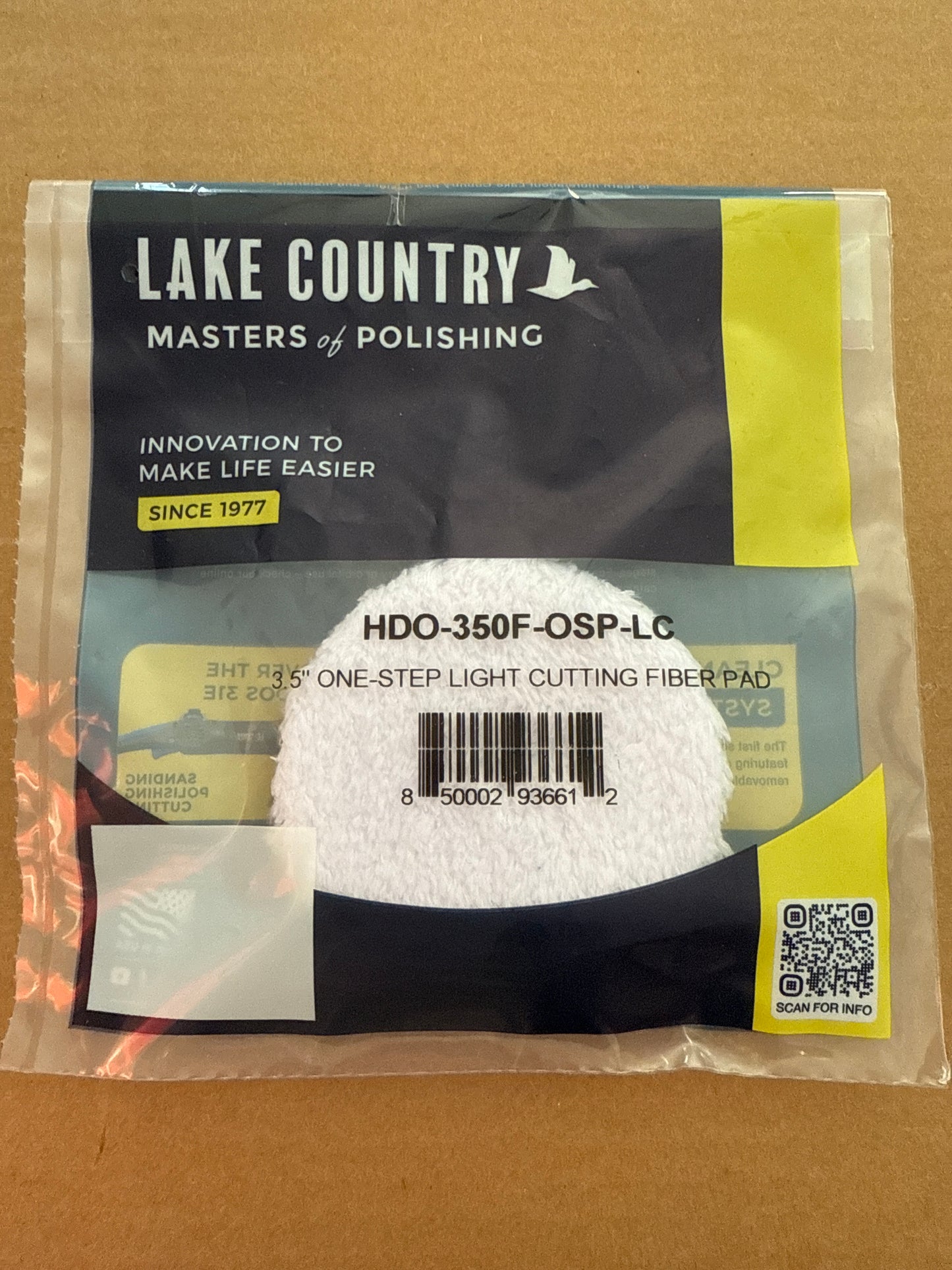 Lake country One step light cutting fiber pad 3.5” small 3”plate