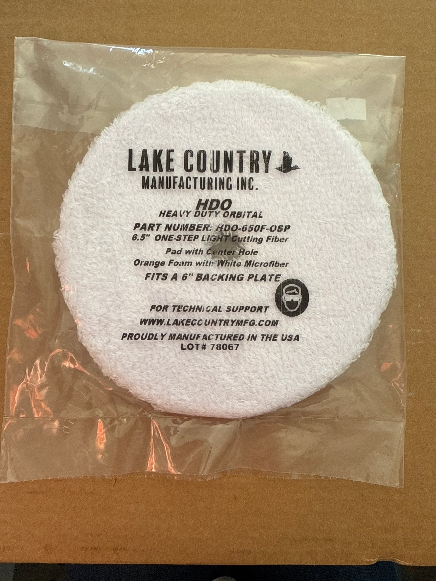 Lake country microfiber 6” one step polish 6”backing plate