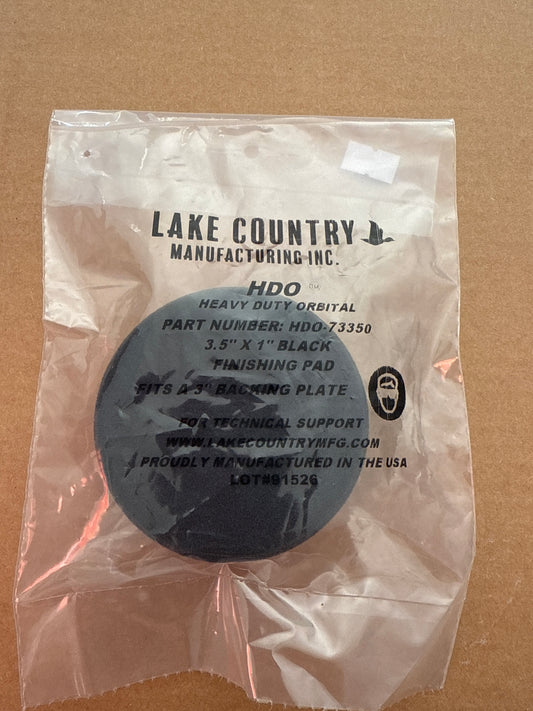 Lake country hdo Black Heavy duty orbital 3.5” finishing pad, 3” backing plate