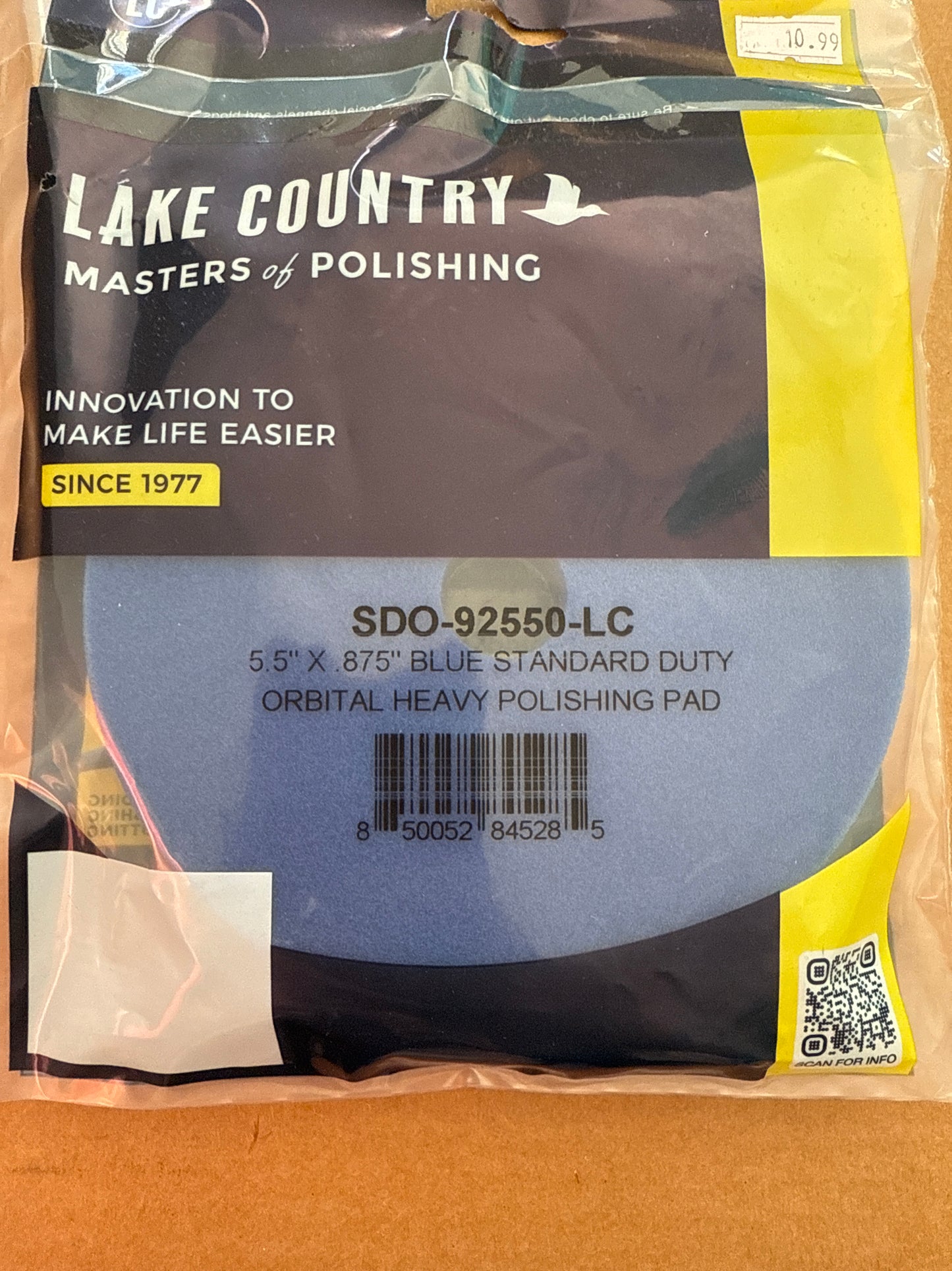 Lake country sdo 5.5”Blue standard duty orbital heavy polishing pad Medium 5”plate